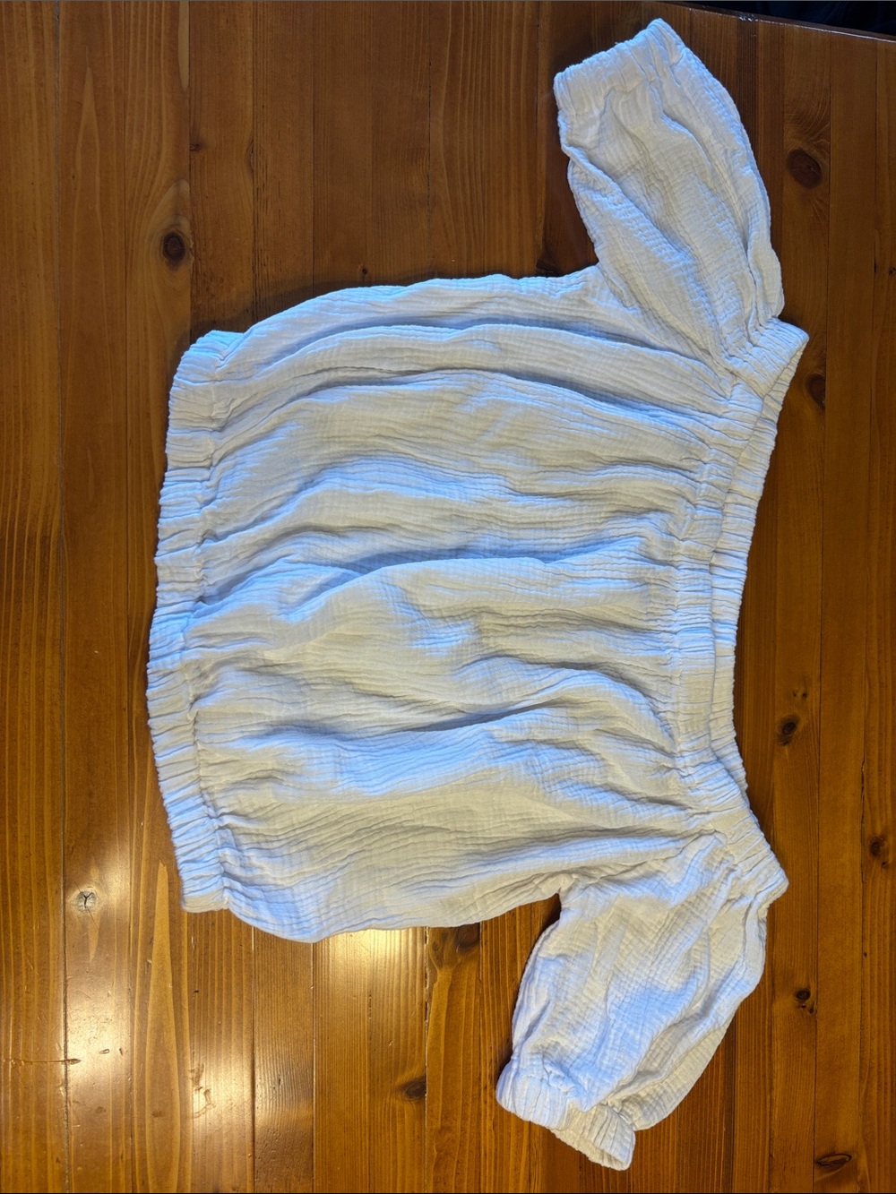 Joie White Off-the-Shoulder Gauze Peasant Top